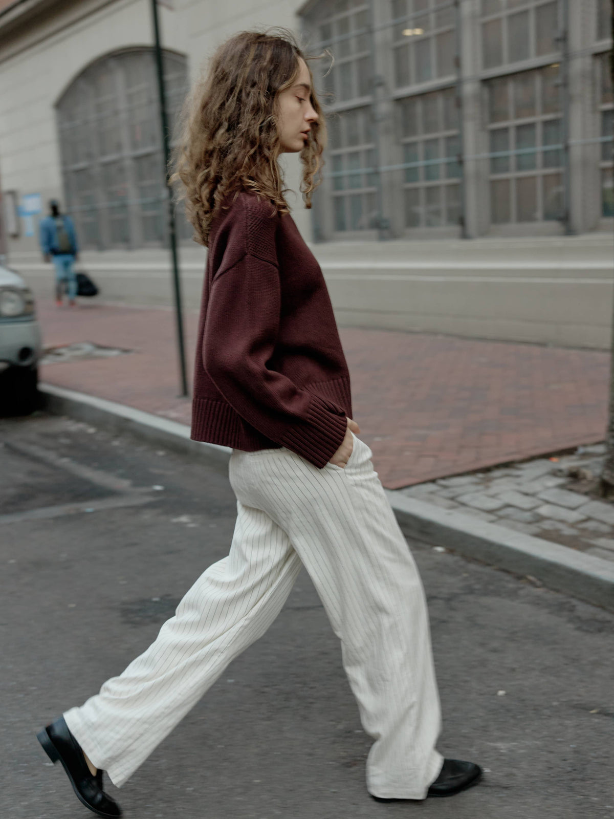 The Asher Sweater | Oversized Cropped Sweater: Yellow / MEDIUM