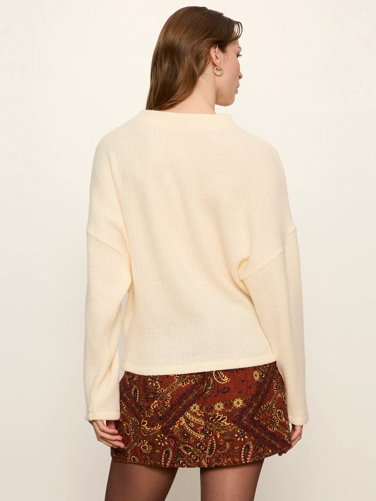 Ribbed Dolman Sweatshirt