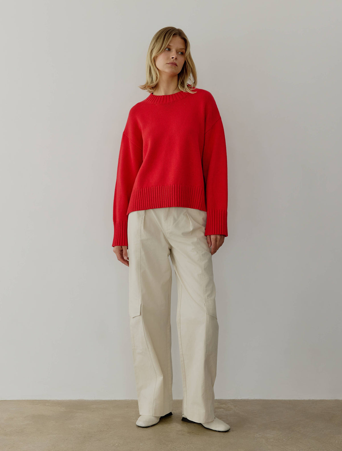 The Asher Sweater | Oversized Cropped Sweater: Yellow / LARGE