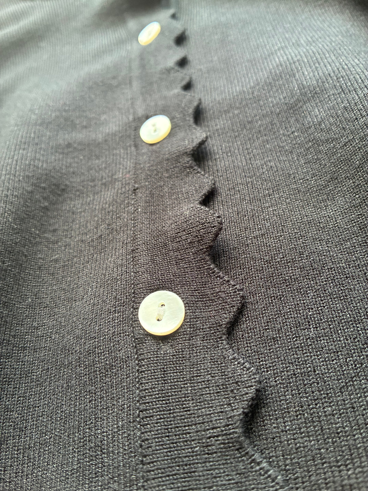 Scalloped Placket Cardigan