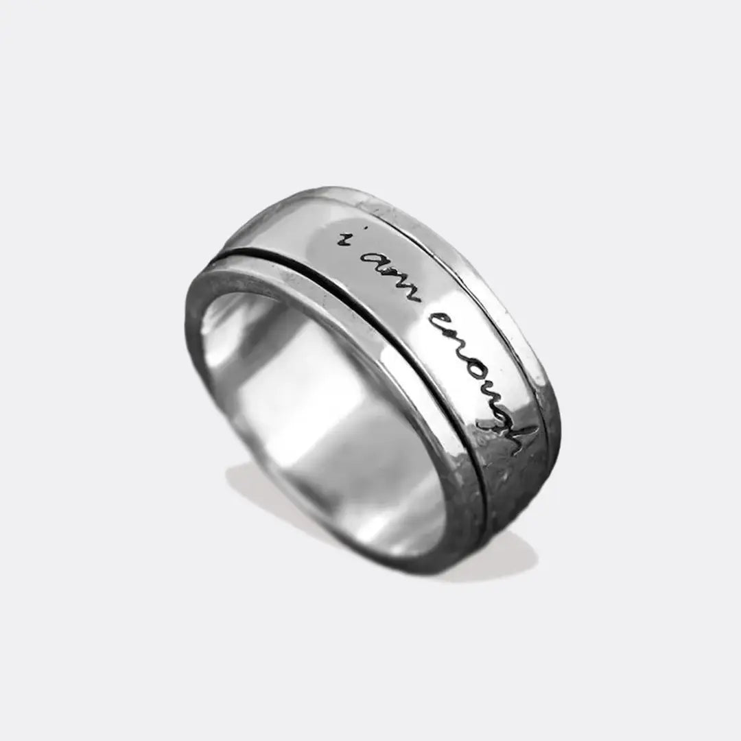 I am Enough Spinning Fidget Ring