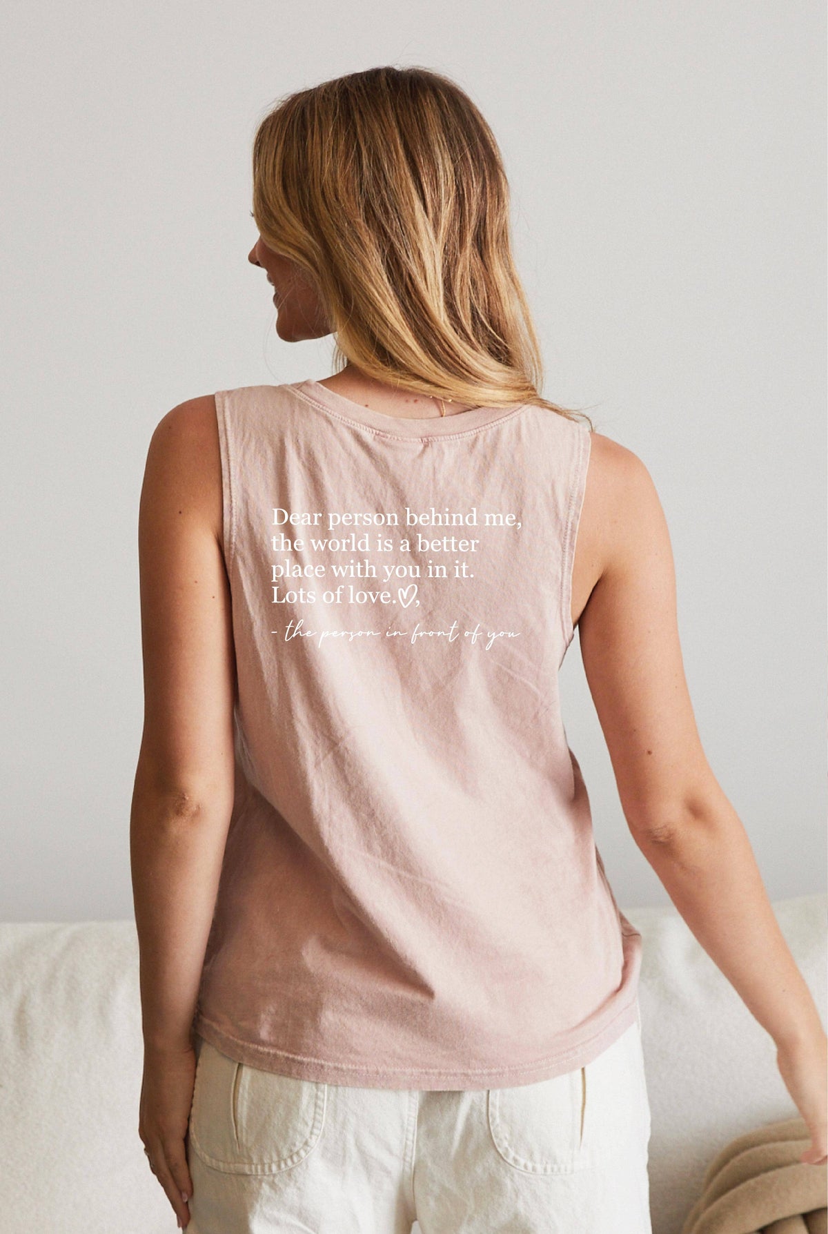 BE KIND Front & Back Mineral Graphic Tank Top