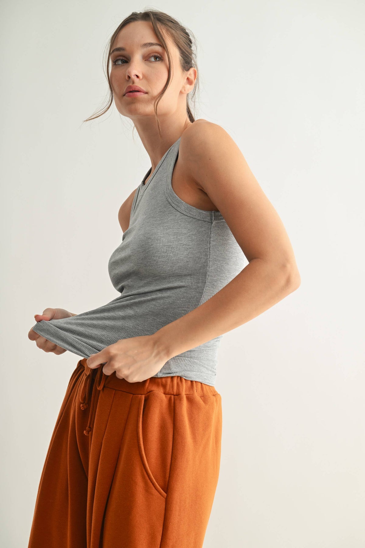 Essential Micro-Ribbed Athleisure Tank Top