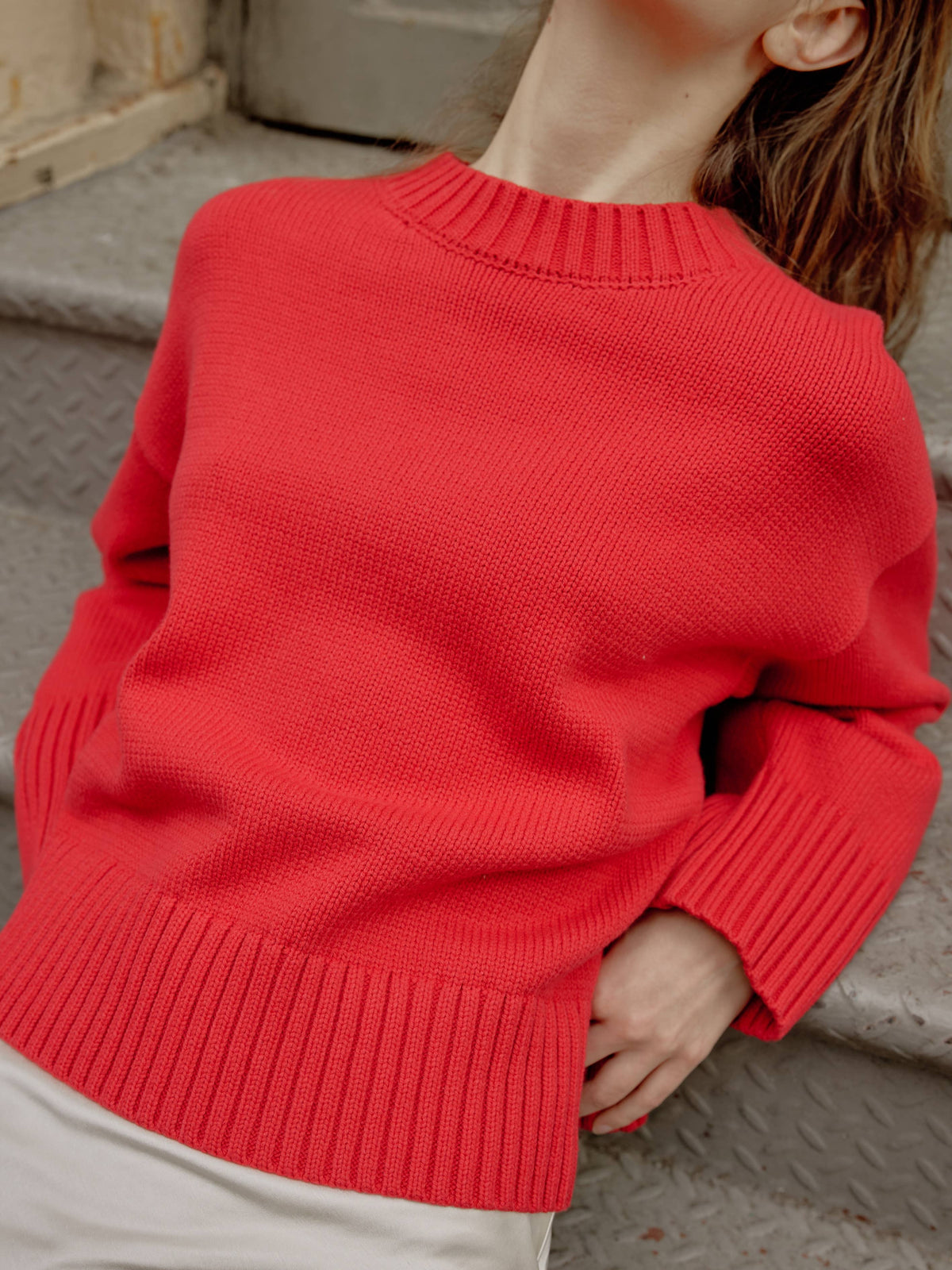 The Asher Sweater | Oversized Cropped Sweater: Yellow / LARGE