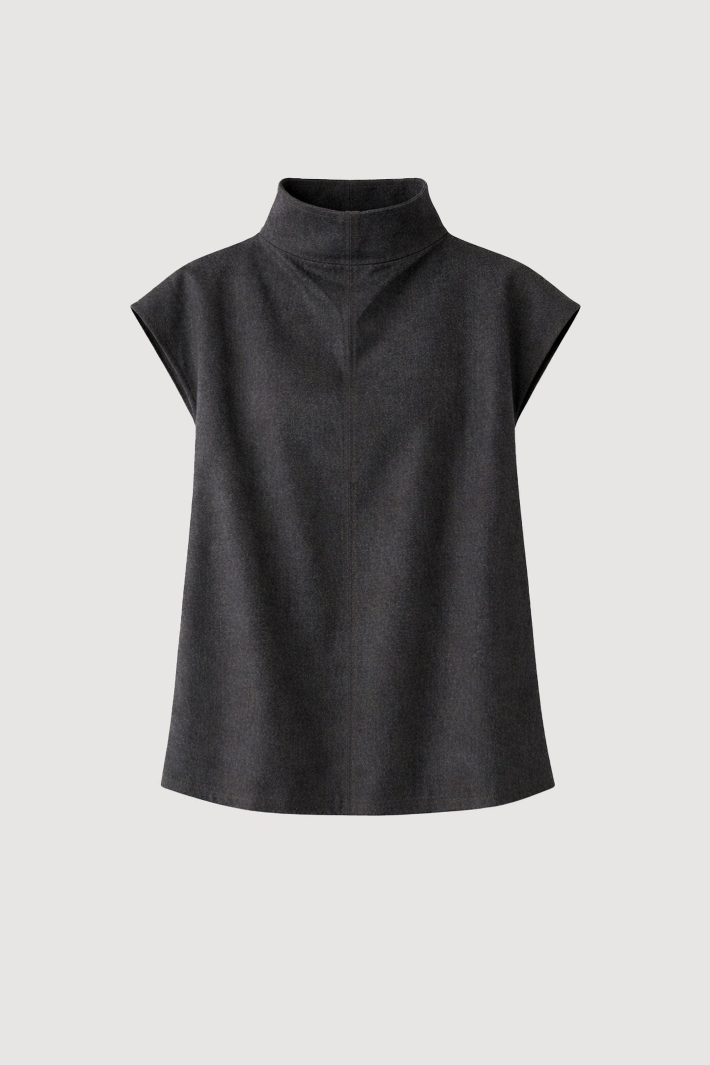 Albury Funnel-Neck Denim Top