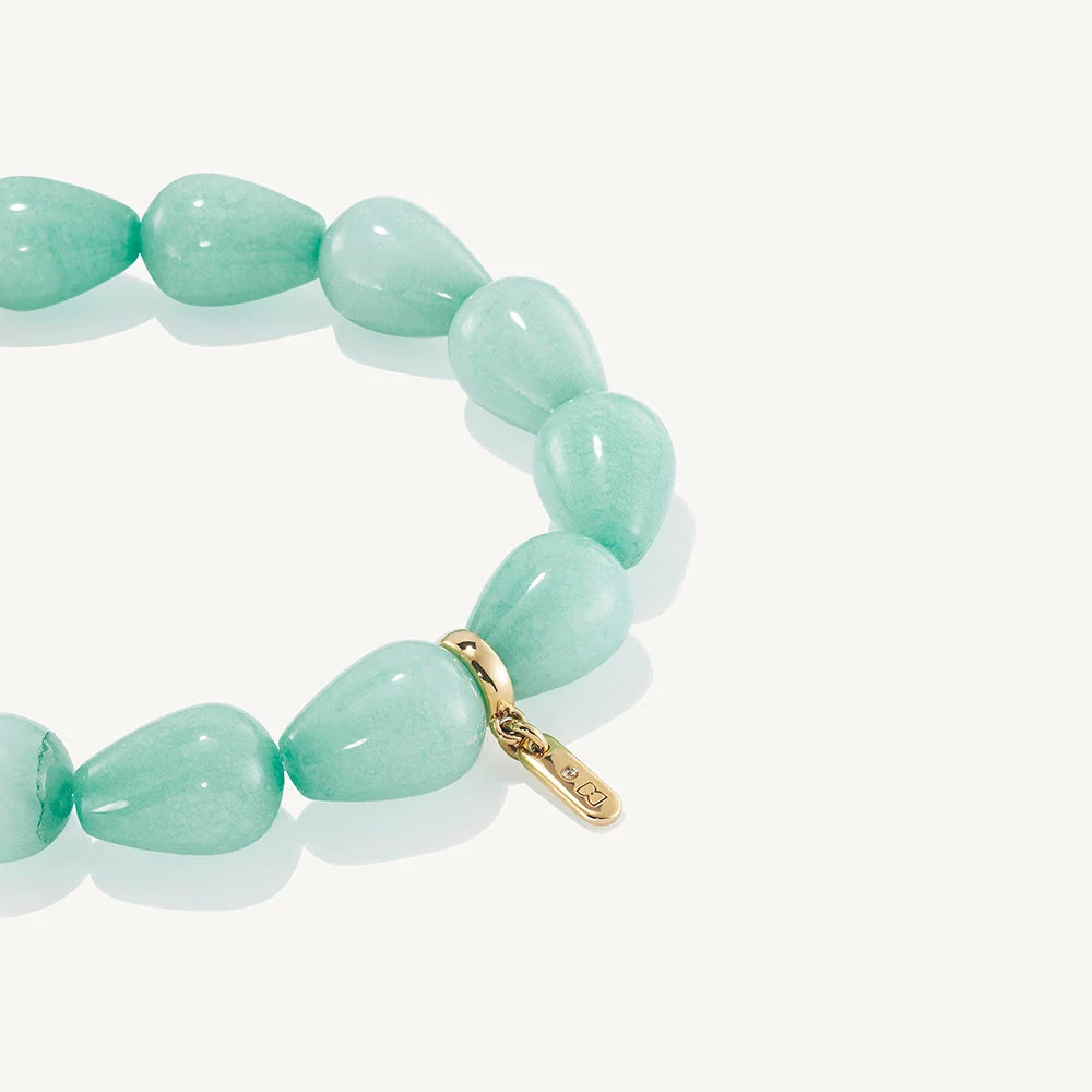 Samui Beaded Bracelet - Gold - Banyan Green