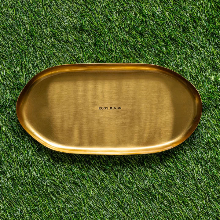 Gold Statement Botanical Candle Plate
