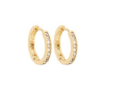 All Time Classic Gold Crystal Hoop Earrings