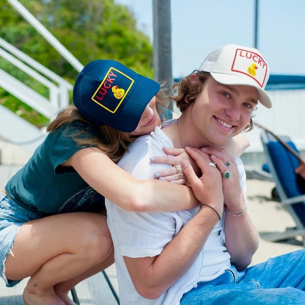 Goat Trucker Hat - Black