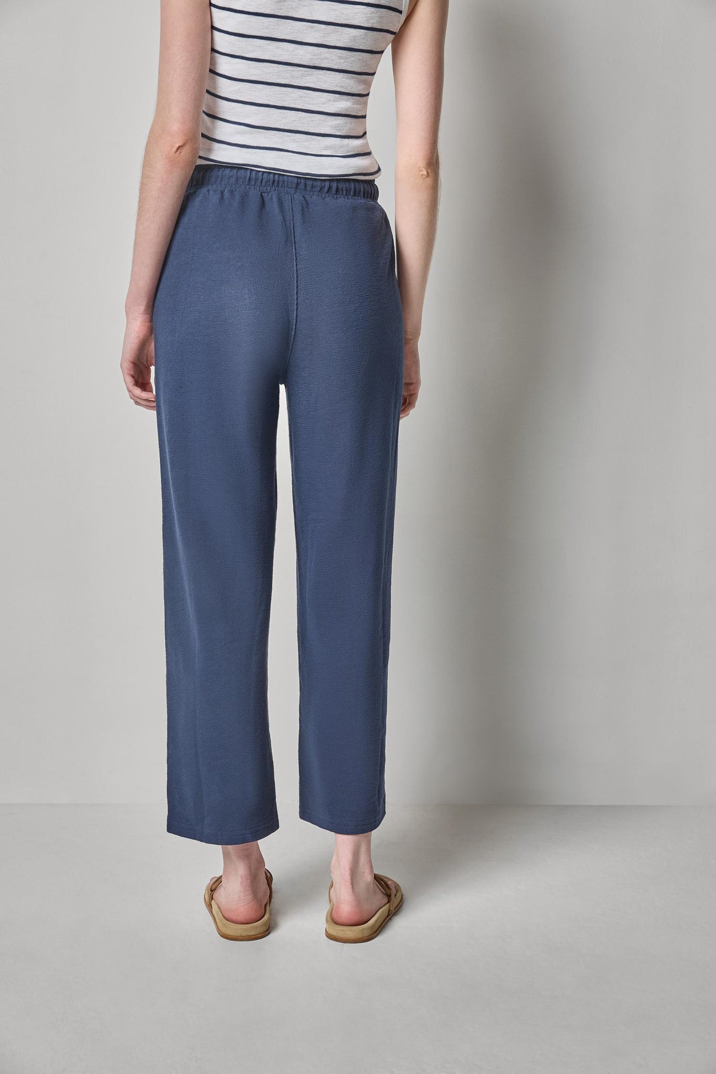 Textured Terry Pant - Navy