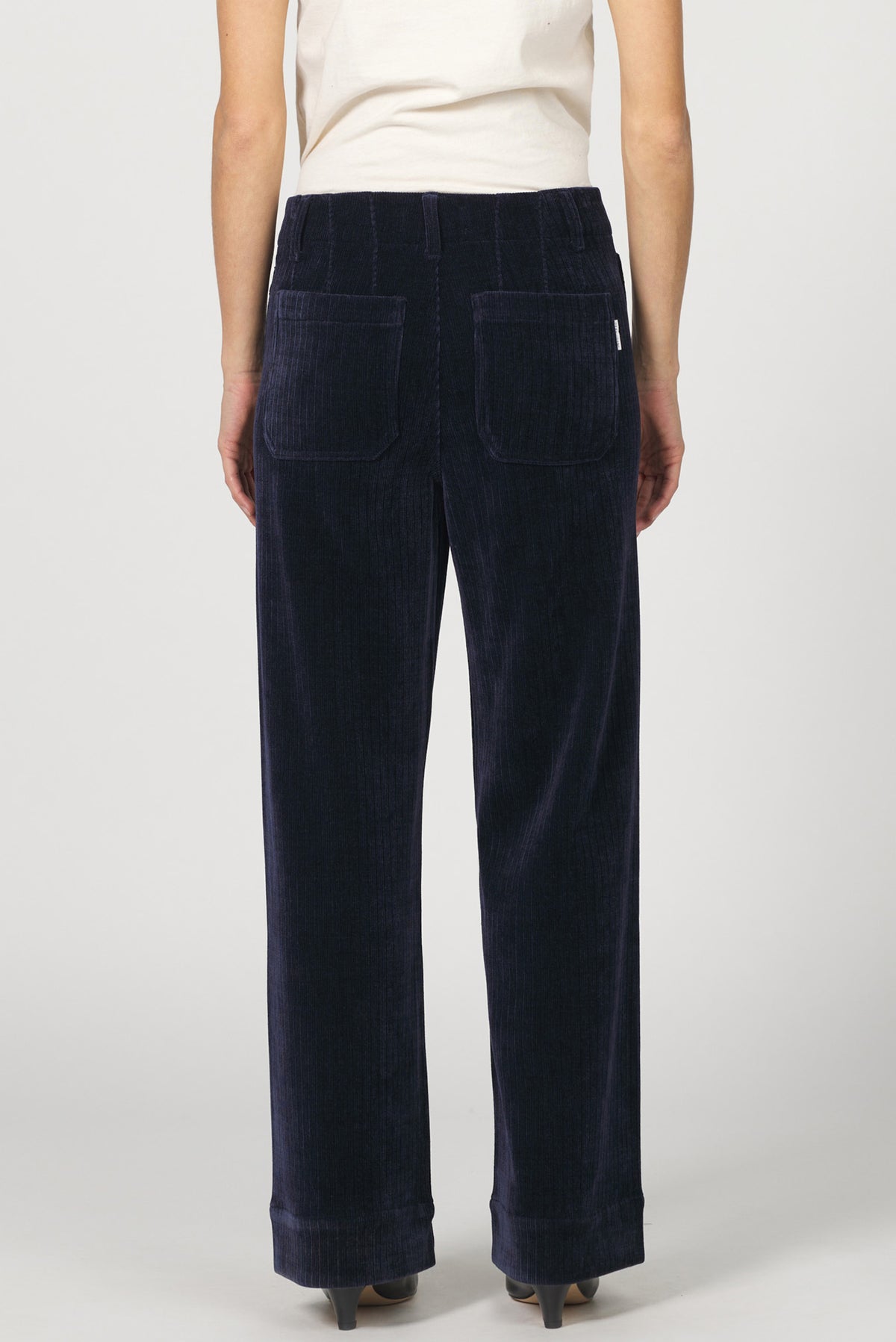 Audrey High-Rise Corduroy Pant - Black Iris