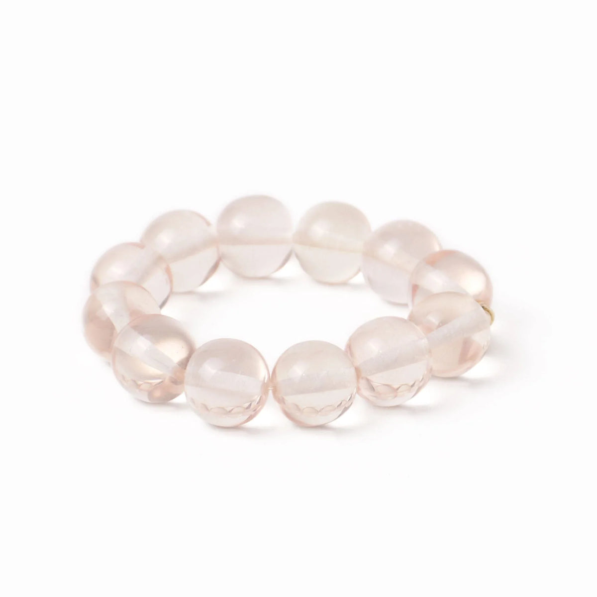 Cece large resin bead bracelet clear