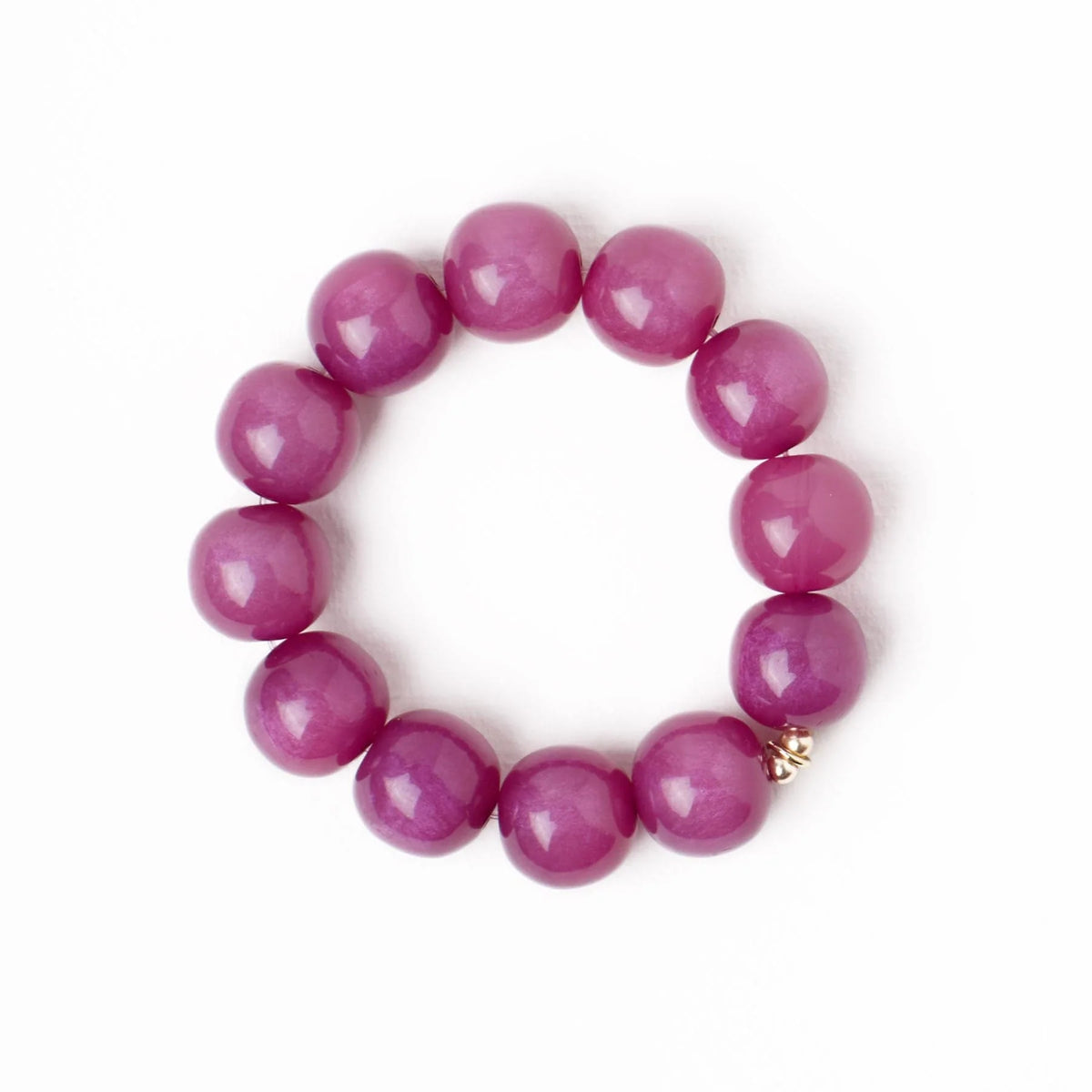 Cece large resin bead bracelet purple