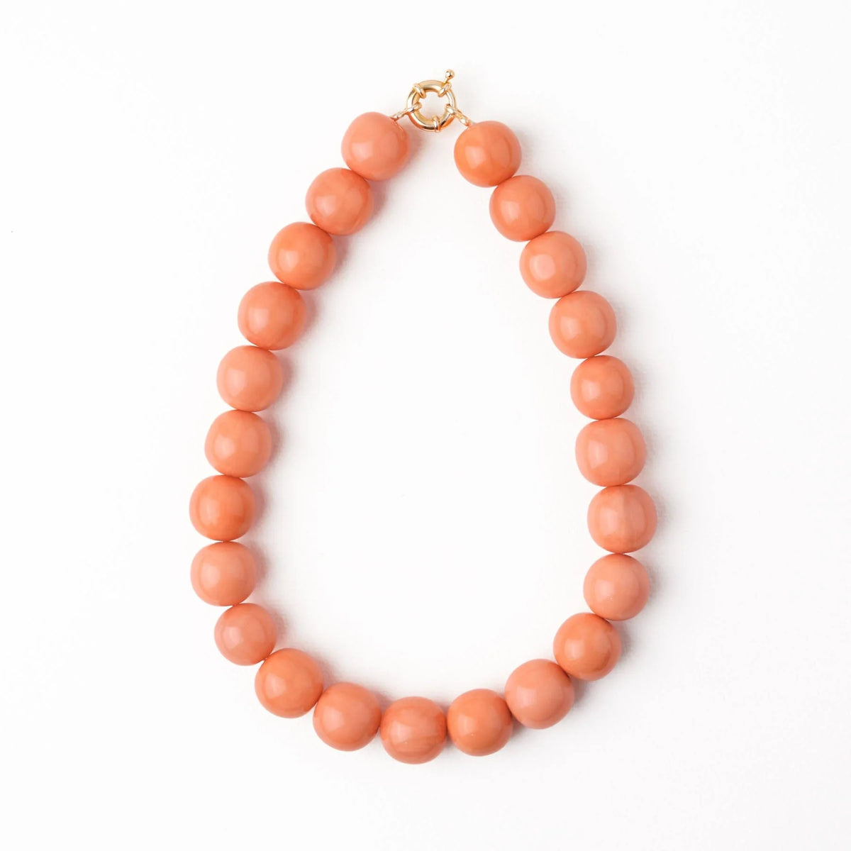 Iris large resin bead necklace coral