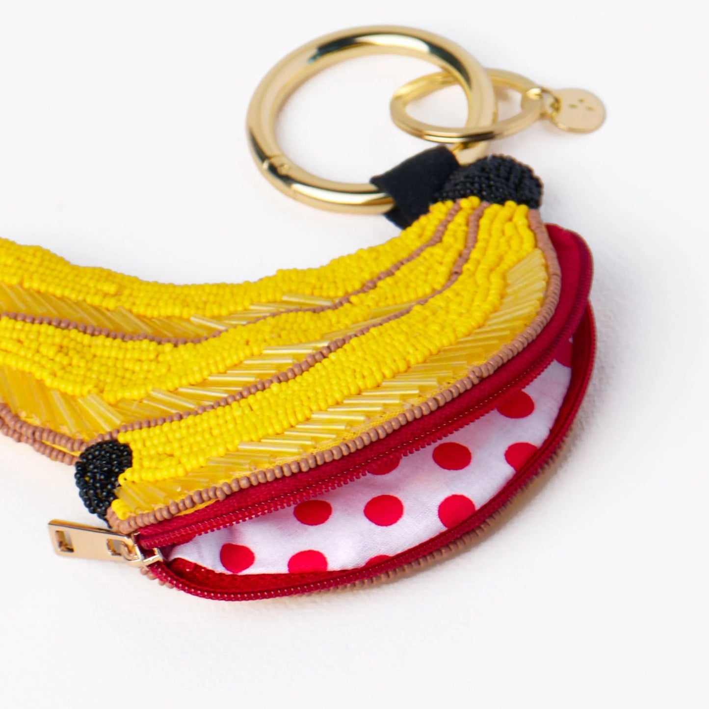 Mary banana beaded coin purse yellow