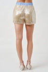 Sequin Shorts W/ Plaid Contrast