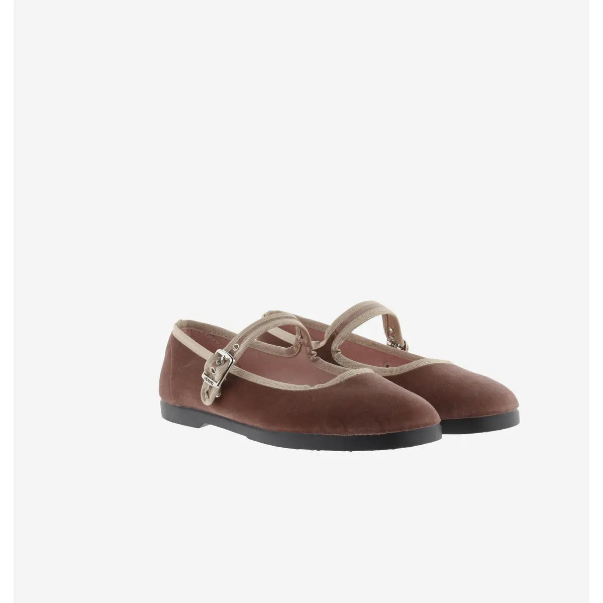 Gong-Fu Velvet Mary Jane Flats - Rosa