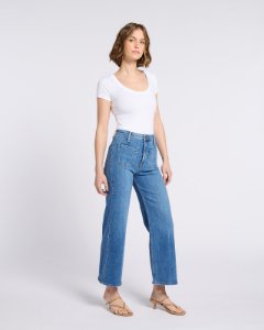 High Rise Sailor Patch Pocket Jean - Medium