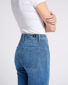 High Rise Sailor Patch Pocket Jean - Medium