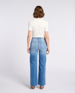 Paola A-Line Scissor Hem Wide Leg Jean - Medium
