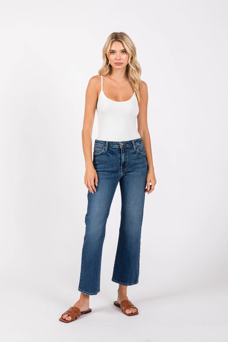 Venice Mid Rise Straight Jean - Dark Wash