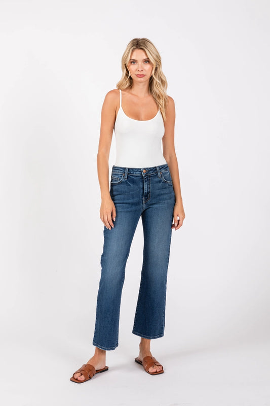 Venice Mid Rise Straight Jean - Dark Wash