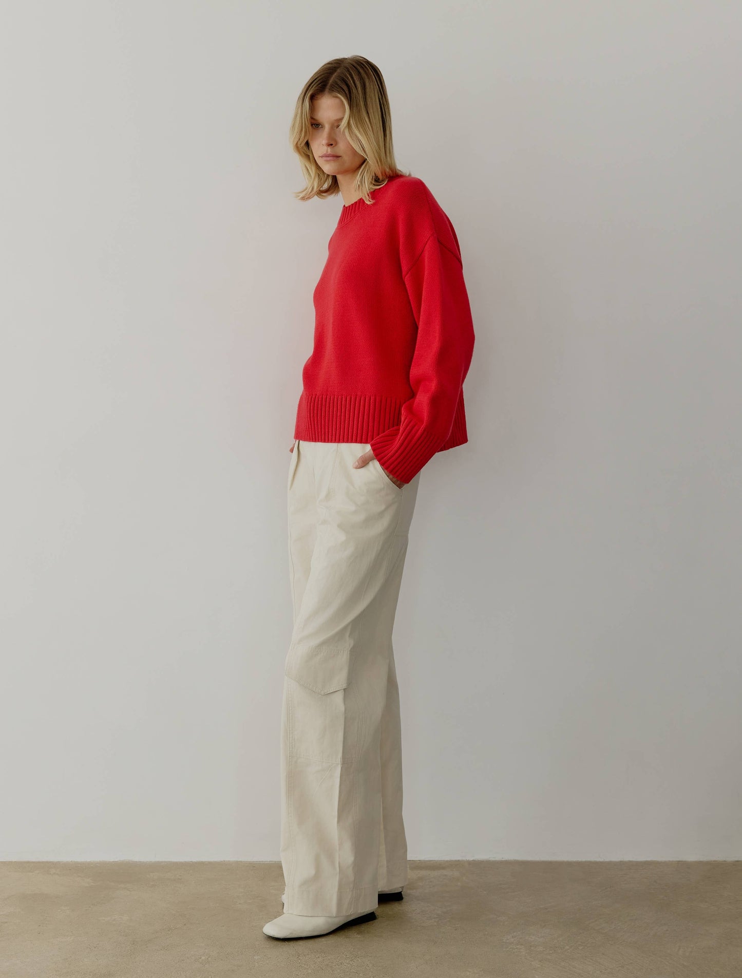 The Asher Sweater | Oversized Cropped Sweater: Yellow / MEDIUM