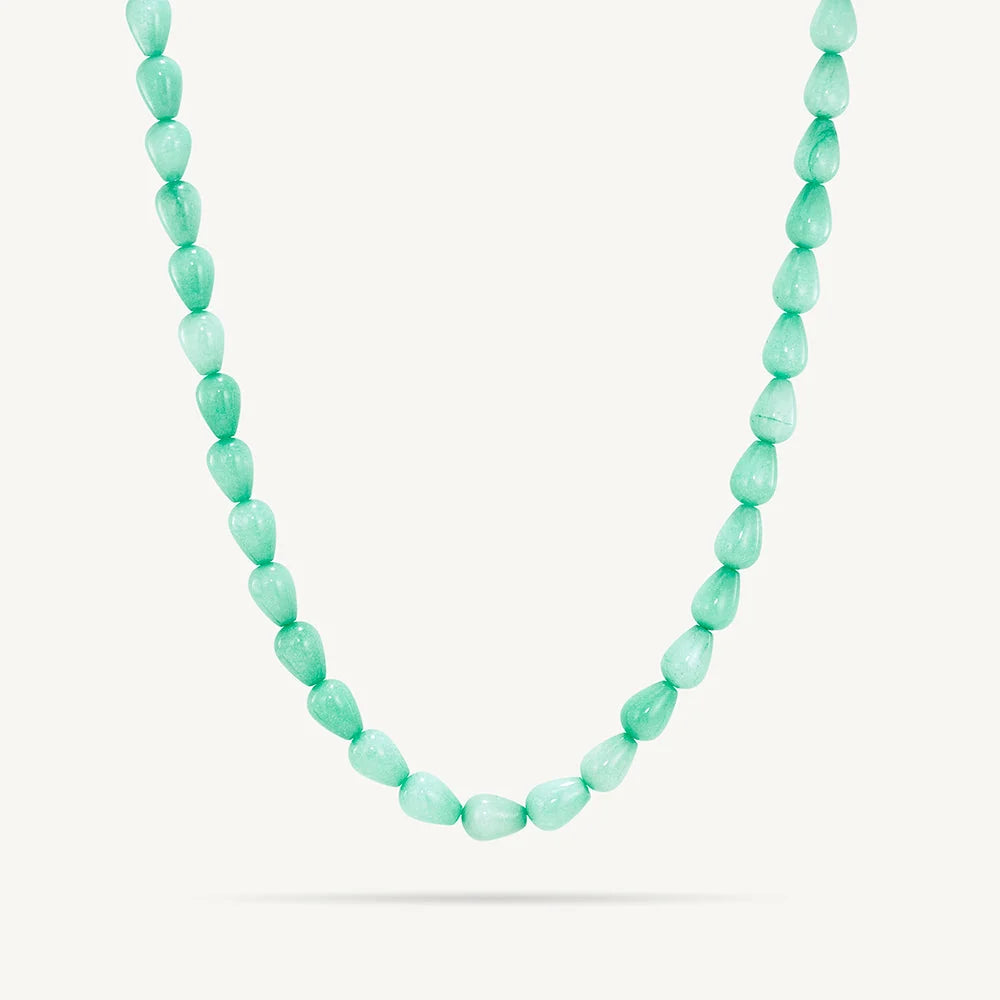 Samui Beaded Necklace - Gold - Banyan Green