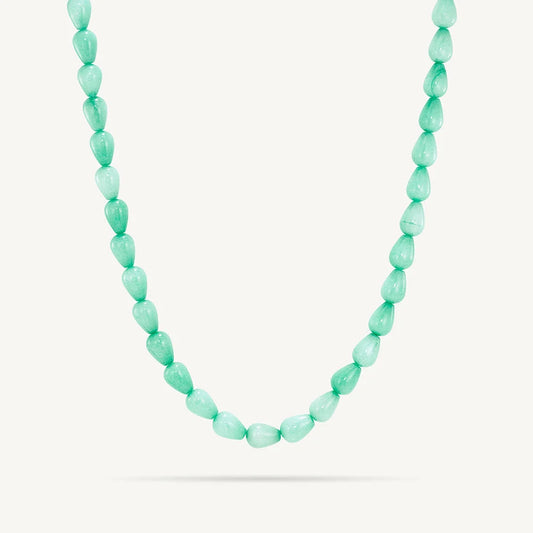 Samui Beaded Necklace - Gold - Banyan Green