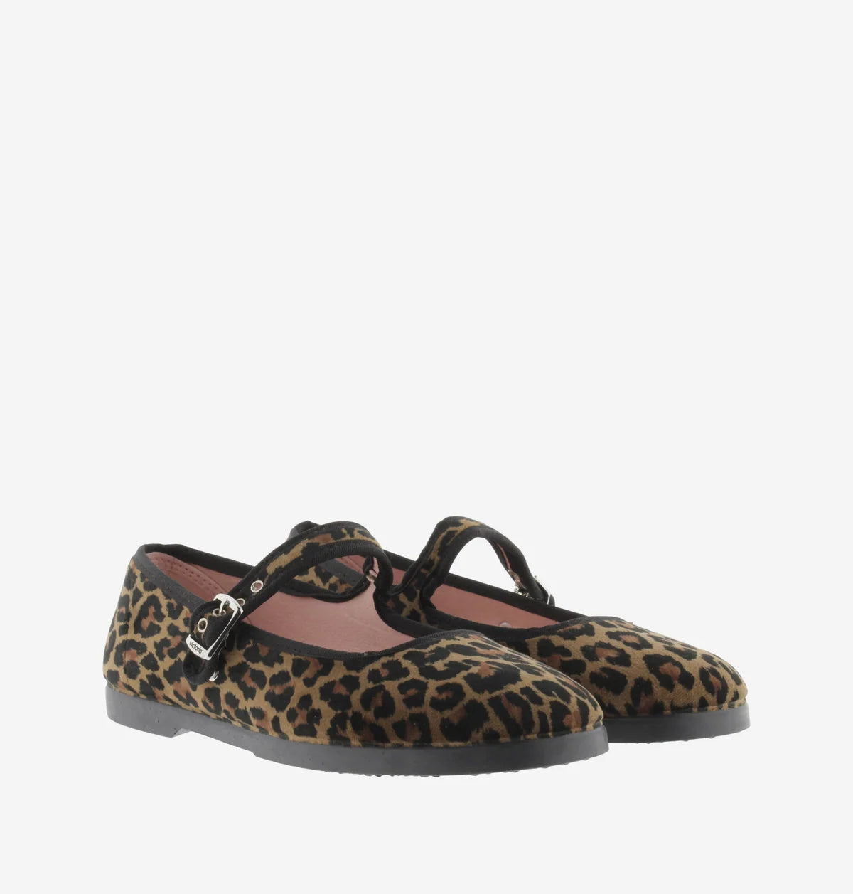 Gong-Fu Velvet Mary Jane Flats - Leopard