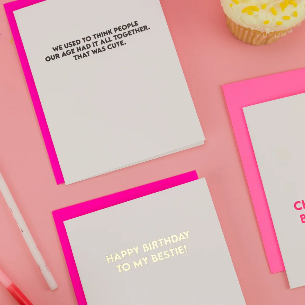 Happy Birthday To My Bestie - Letterpress Card