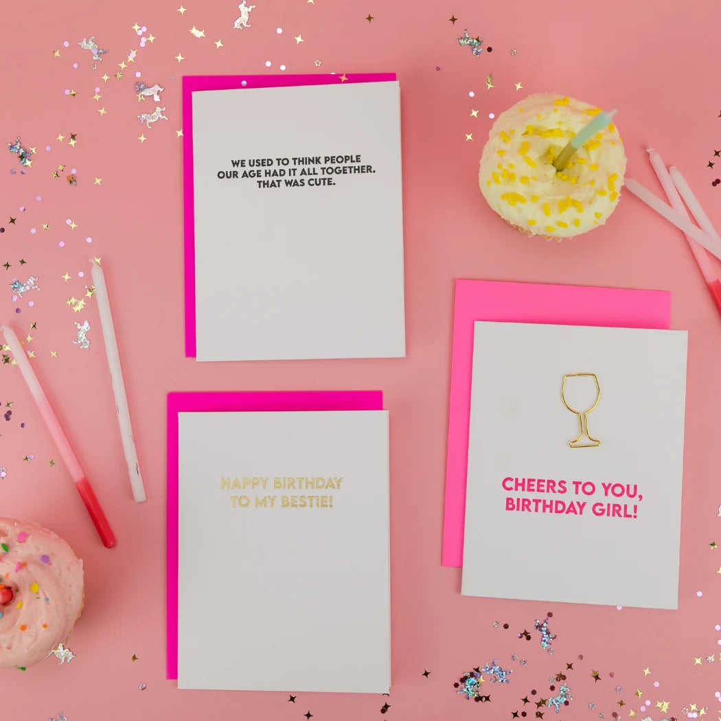 Happy Birthday To My Bestie - Letterpress Card