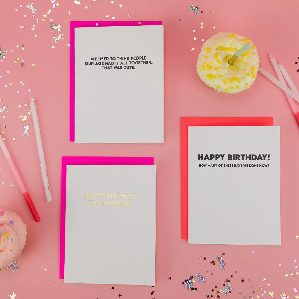 Happy Birthday To My Bestie - Letterpress Card
