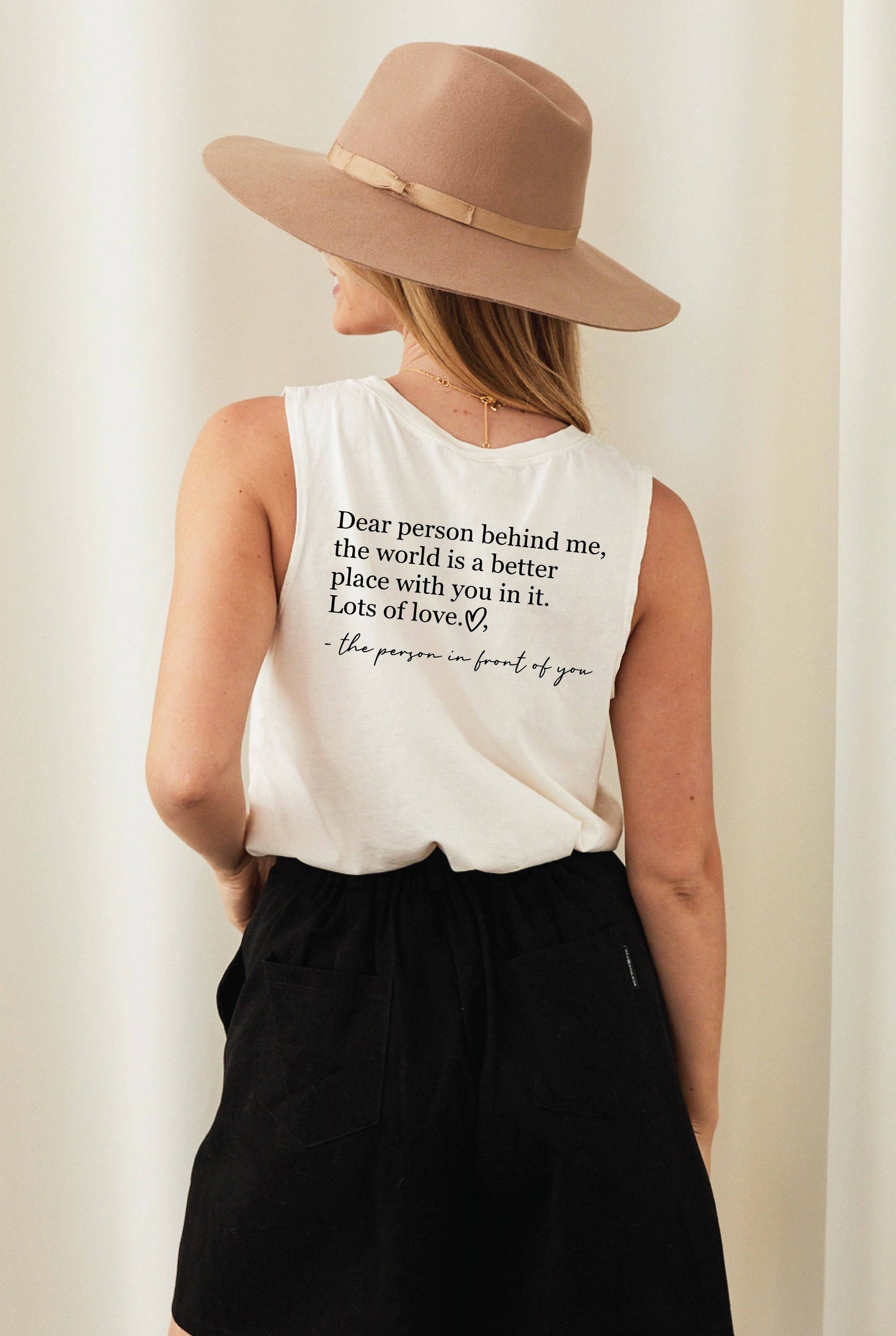BE KIND Front & Back Mineral Graphic Tank Top