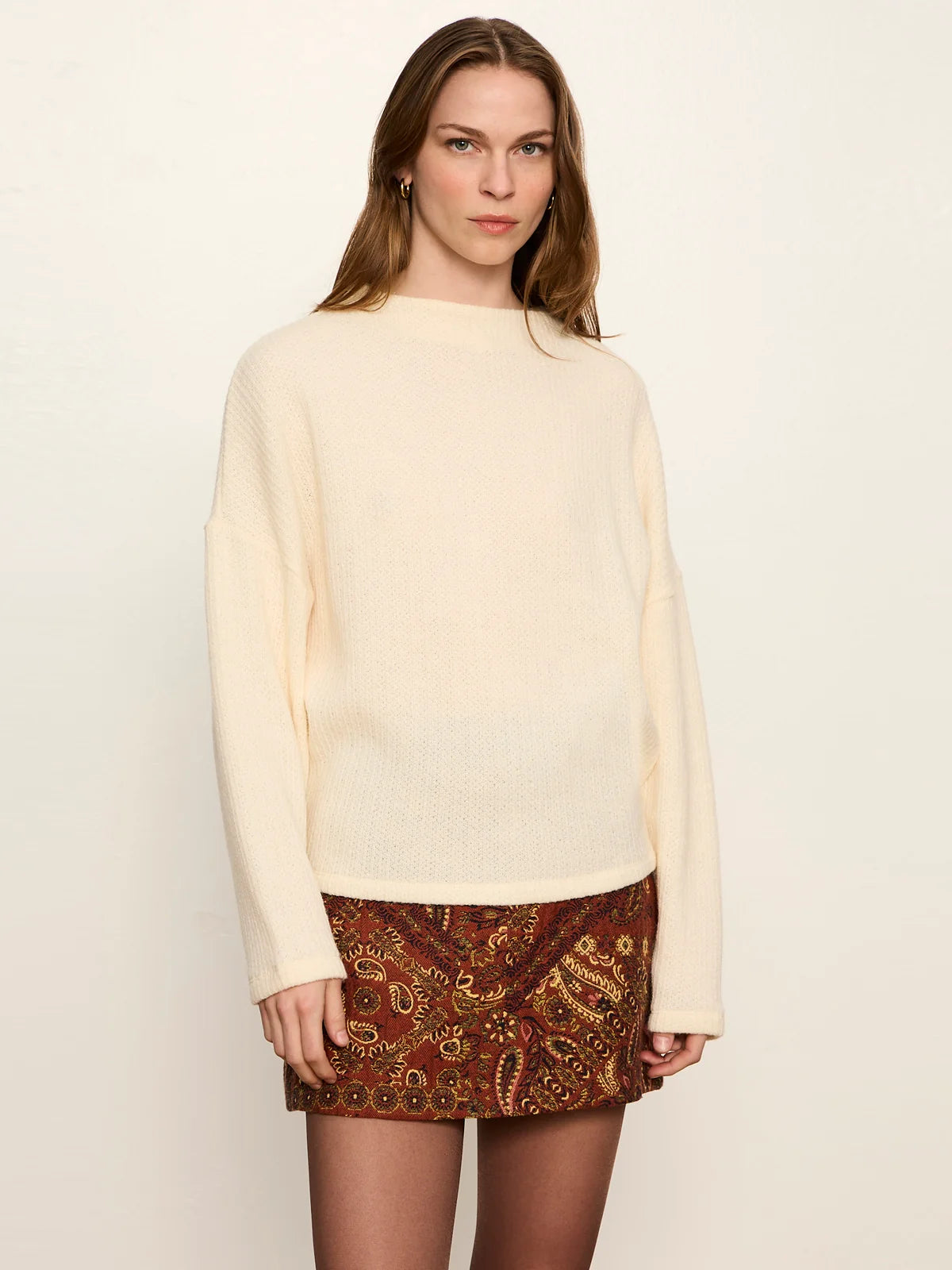 Ribbed Dolman Sweatshirt