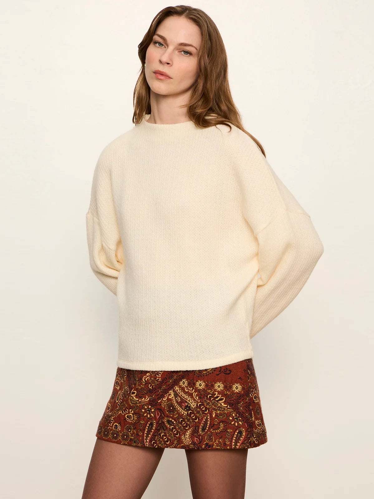 Ribbed Dolman Sweatshirt