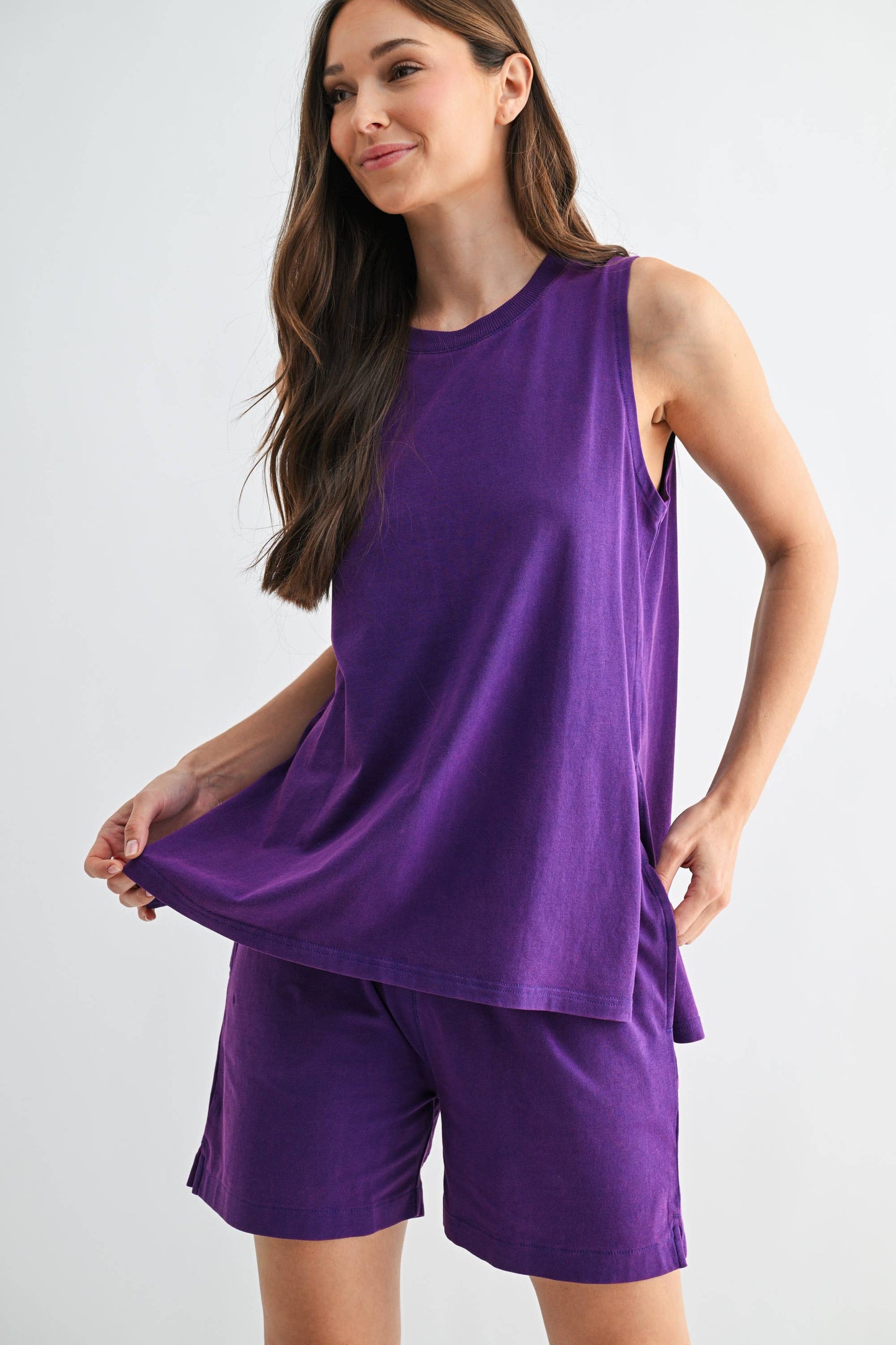 Coastal Drift Pima Cotton Tank Top Set