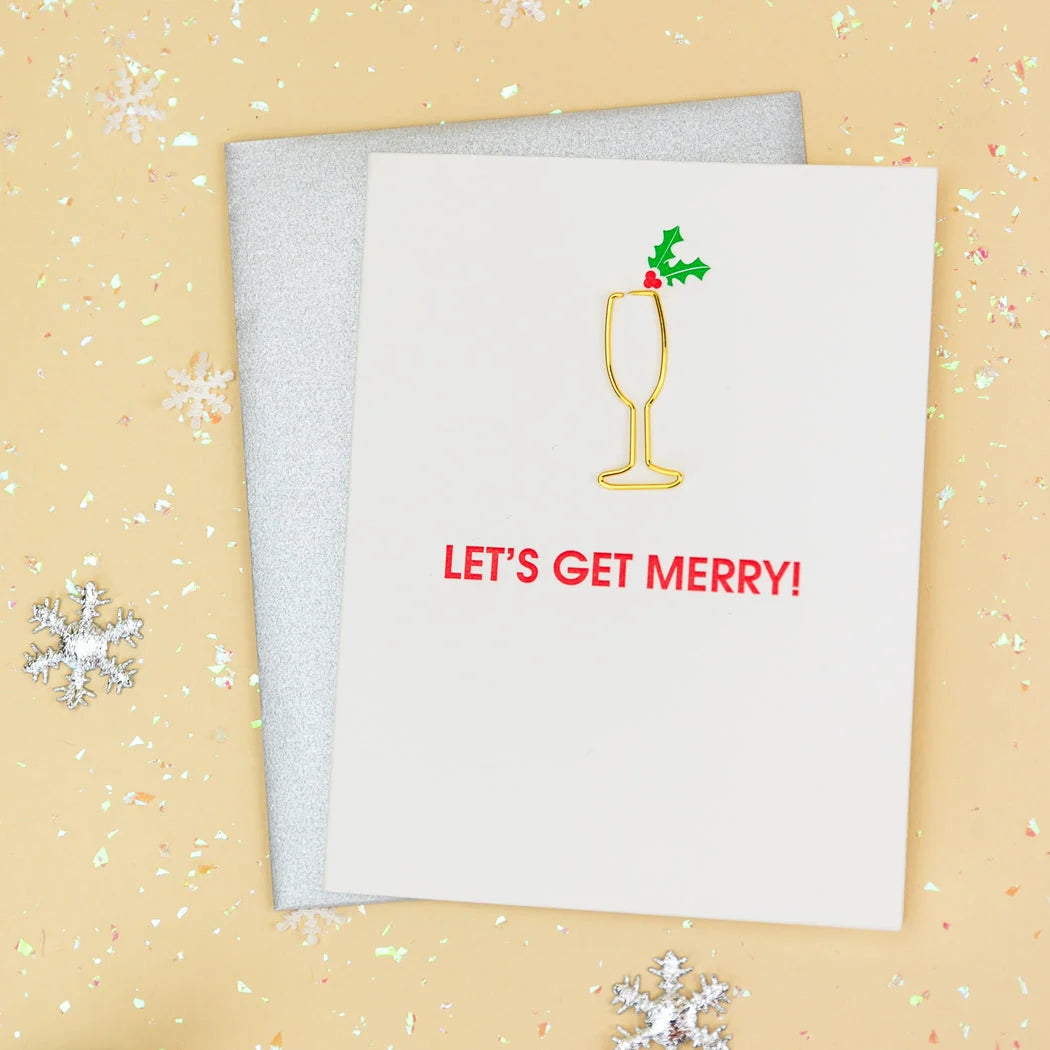 Let's Get Merry - Paper Clip Card