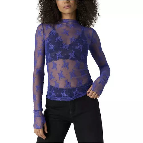 Free People Lady Lux Layering Top - Blue Beam
