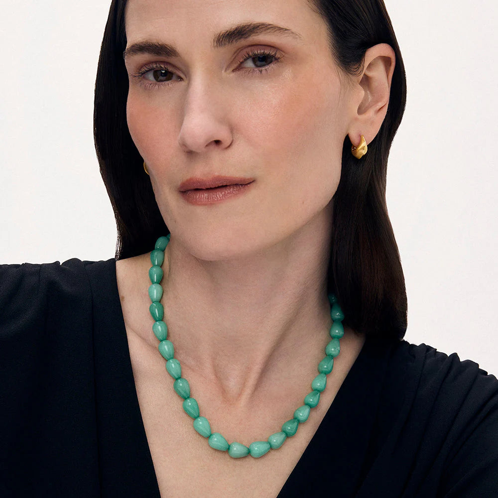 Samui Beaded Necklace - Gold - Banyan Green