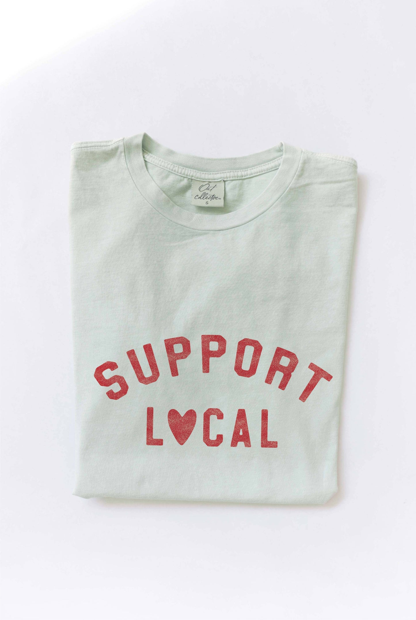SUPPORT LOCAL Mineral Washed Graphic Top