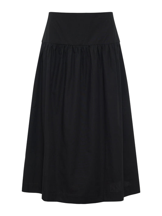 Matter of Time Poplin Skirt - Black