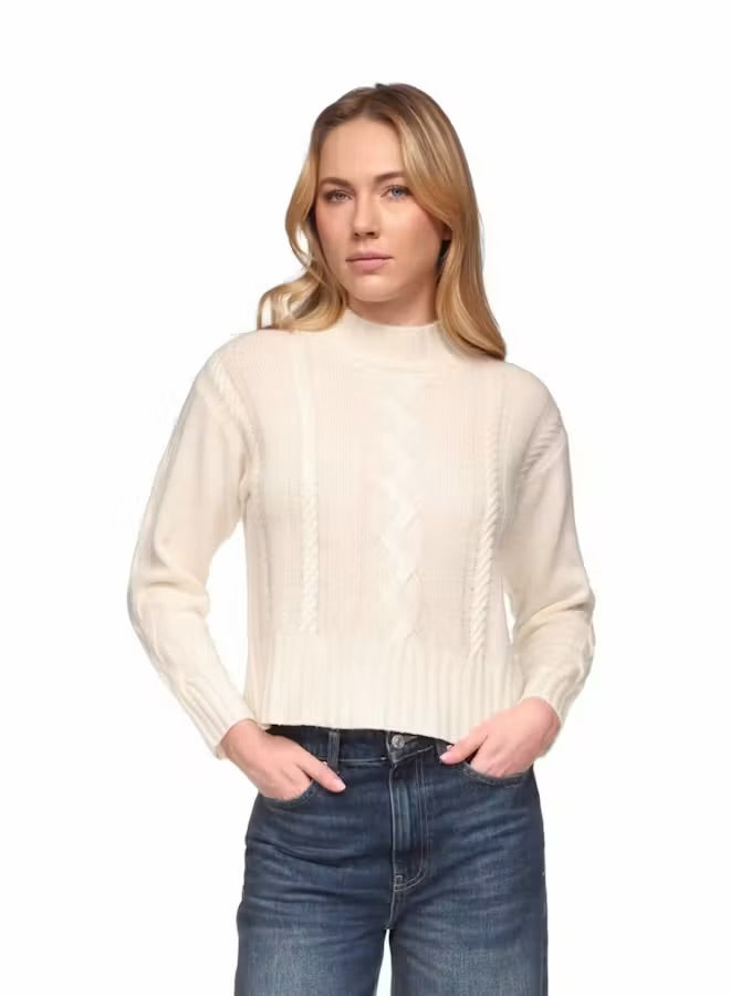 Lillian Cable Crew - Merino 30% Cashmere