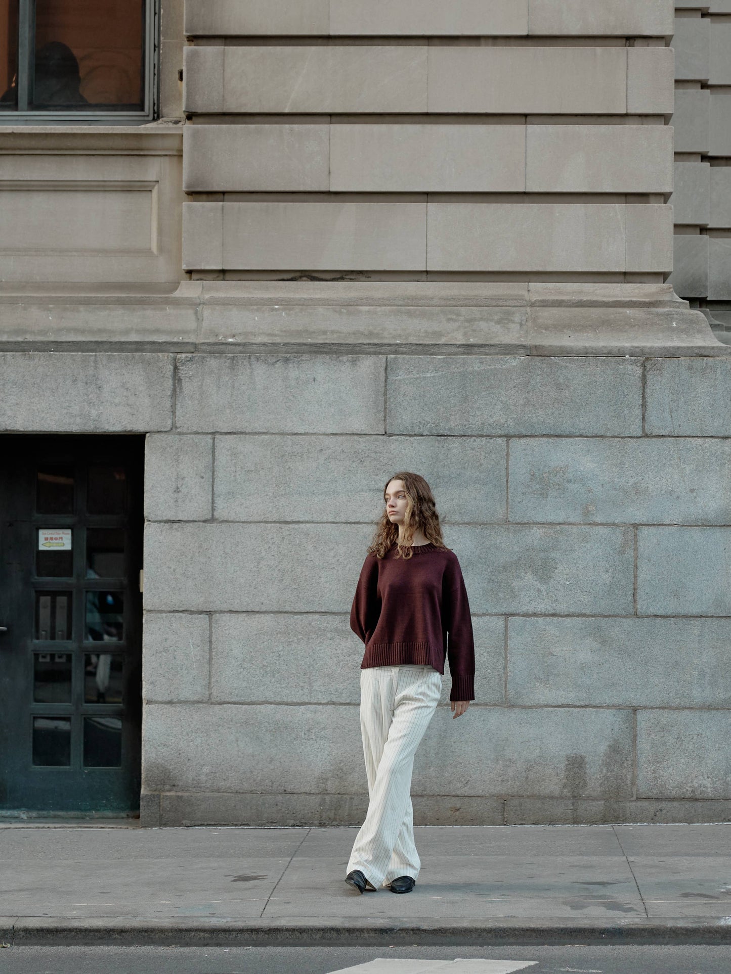 The Asher Sweater | Oversized Cropped Sweater: Yellow / MEDIUM