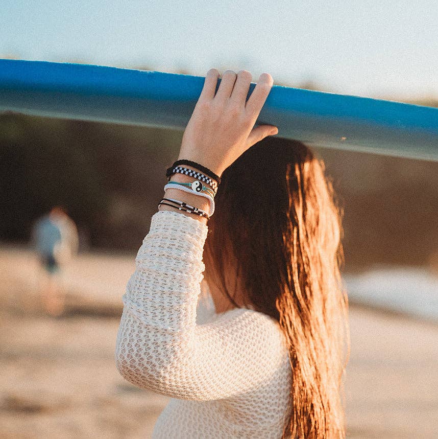"Balance" Black & White Yin Yang Hair Tie Bracelets