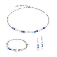 Multi color COEUR de LION necklace