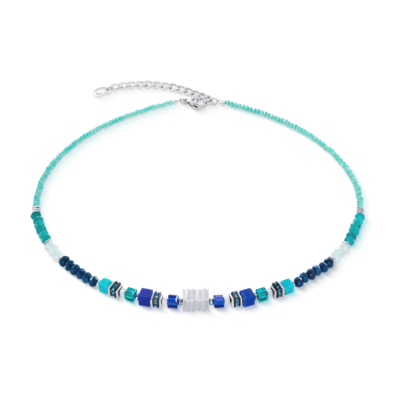 Green and Blue COEUR de LION necklace