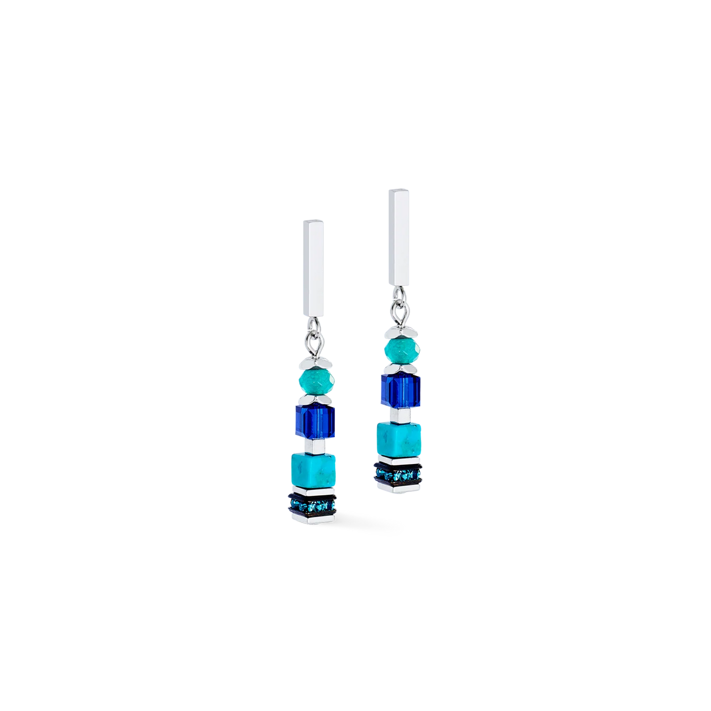 Green and Blue COEUR de LION earrings