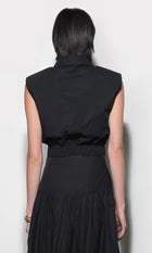 Oren Poplin Sleeveless Shirt With Elasticised Hem