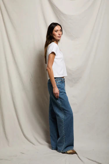 Alanis Recycled Cotton V-Neck Tee